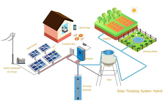 Насосная система безщеточной солнечной воды силы DC для сельского положения