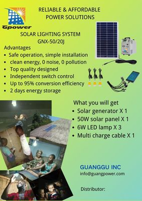 солнечный набор системы генератора 50W солнечный с емкостью батареи 120AH